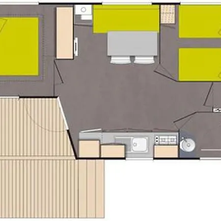 Mobil-home Confortable - Terrasse Prive - Api-1-52-552 * Saint-Maime